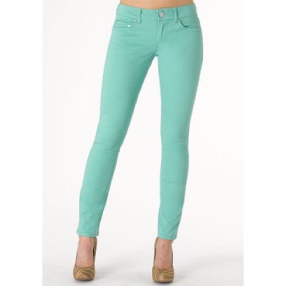 Indigo Rein Sea Foam Mint Green Skinny Jeans